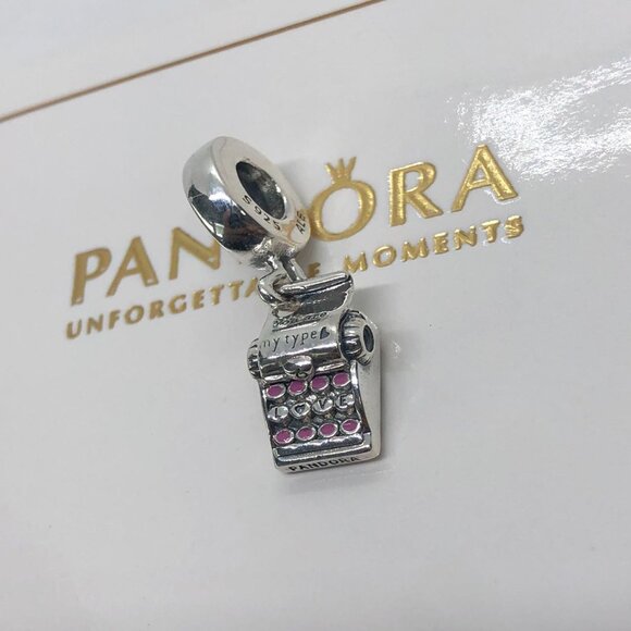 🌞📖Pandora Typewriter Dangle Charm - Picture 3 of 3